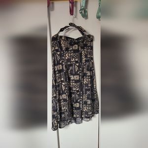 Halter Tiki Print Dress